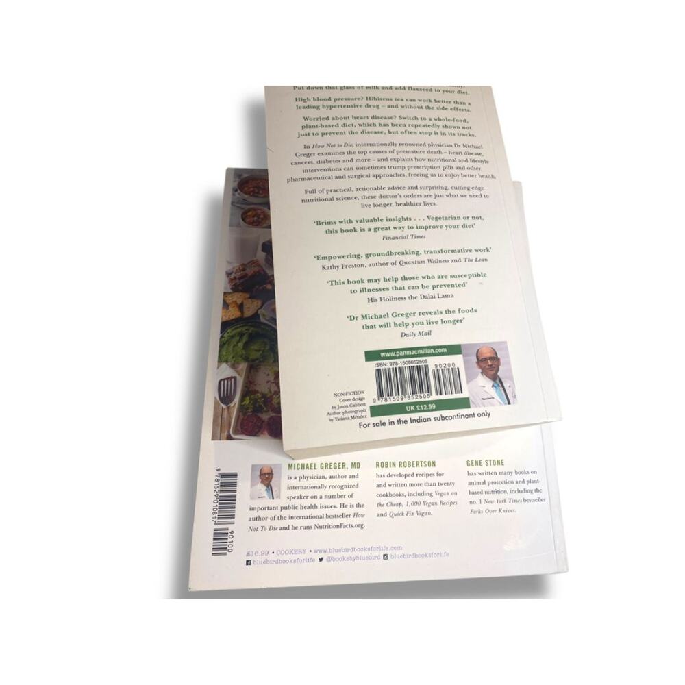 Set of How Not to Die Book and Cookbook Michael Greger Gene Stone - Picture 7 of 7